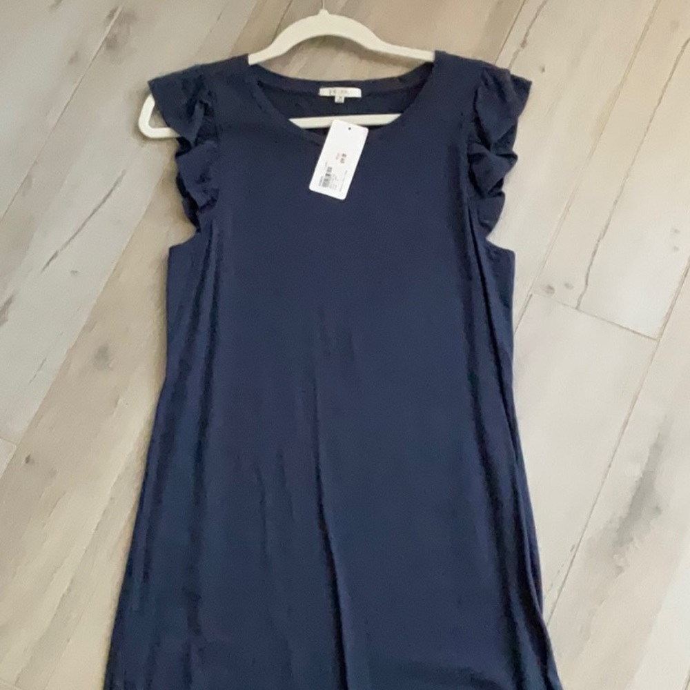 Z Supply Blakely Ruffle Dress in Navy